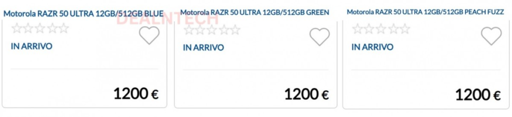 razr 50 ultra precio filtrado italia