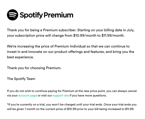 Spotify segundo aumento precios usa