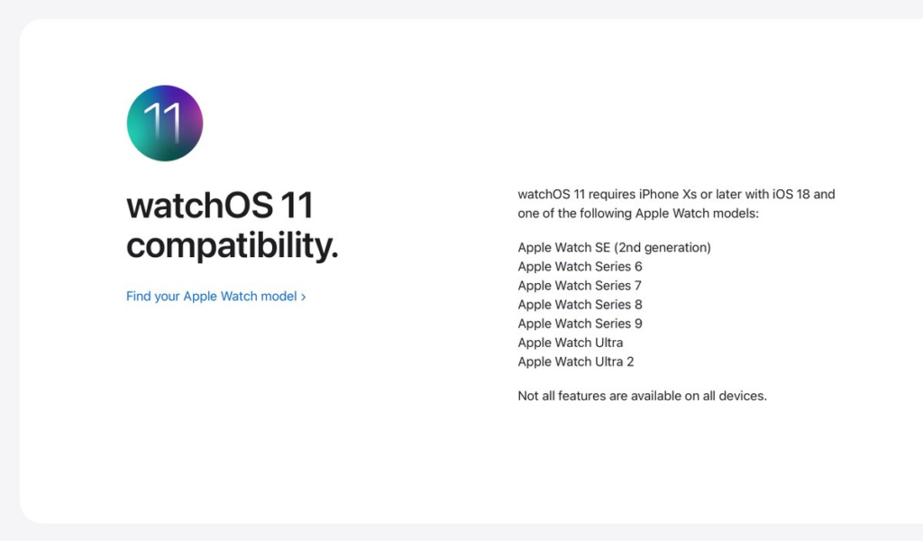 watchos 11 compatibles 