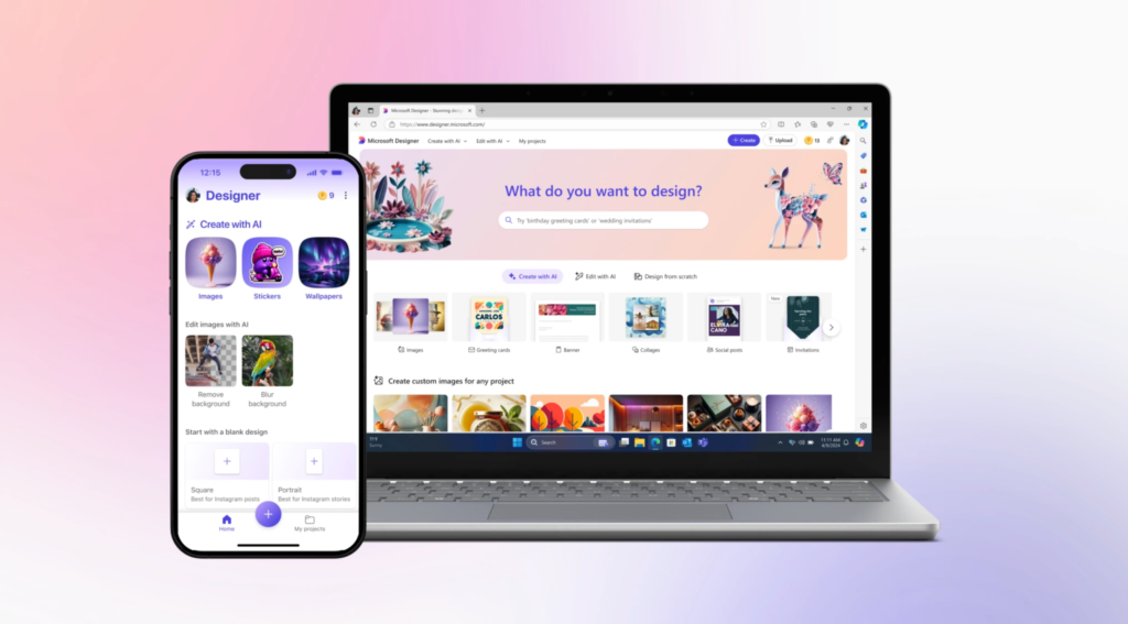 Microsoft Designer llega a Android e iOS de manera oficial