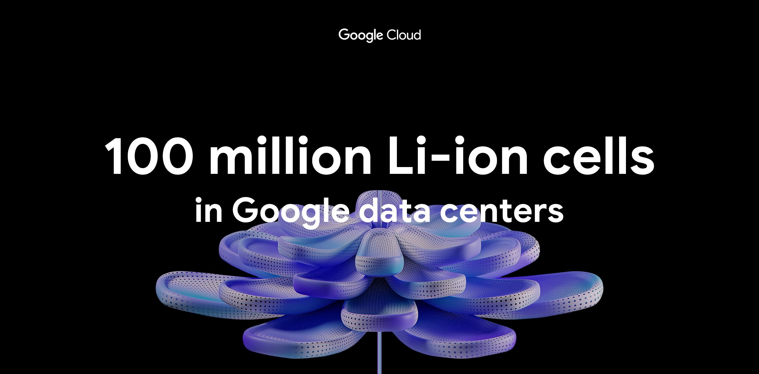 100M de baterías de litio Li-on Google Data Center