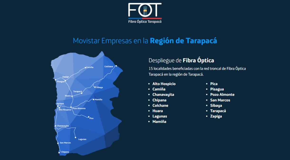 Fibra óptica Tarapacá - Movistar