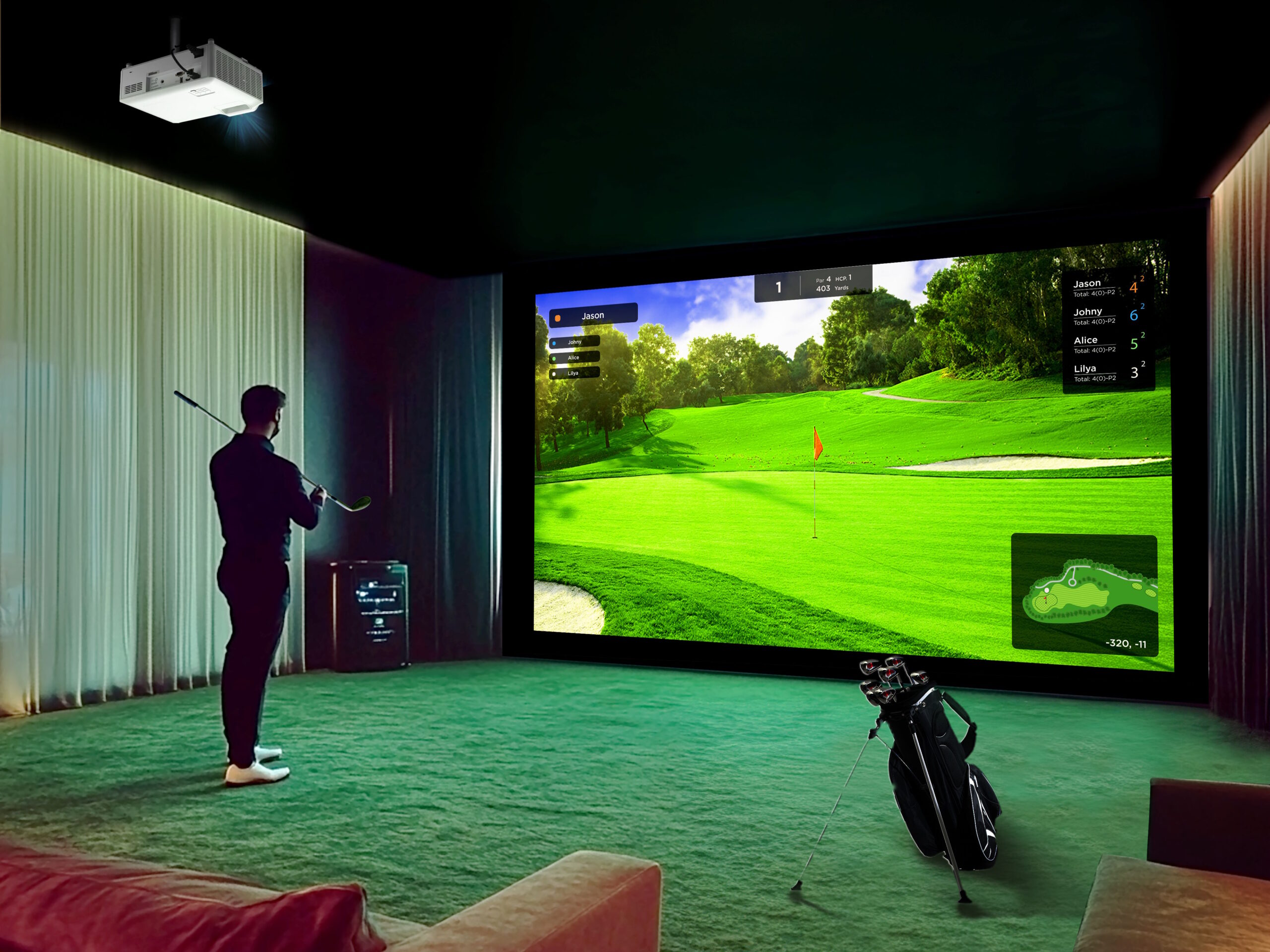 Modo Golf en el proyector ViewSsonic LS901-4K