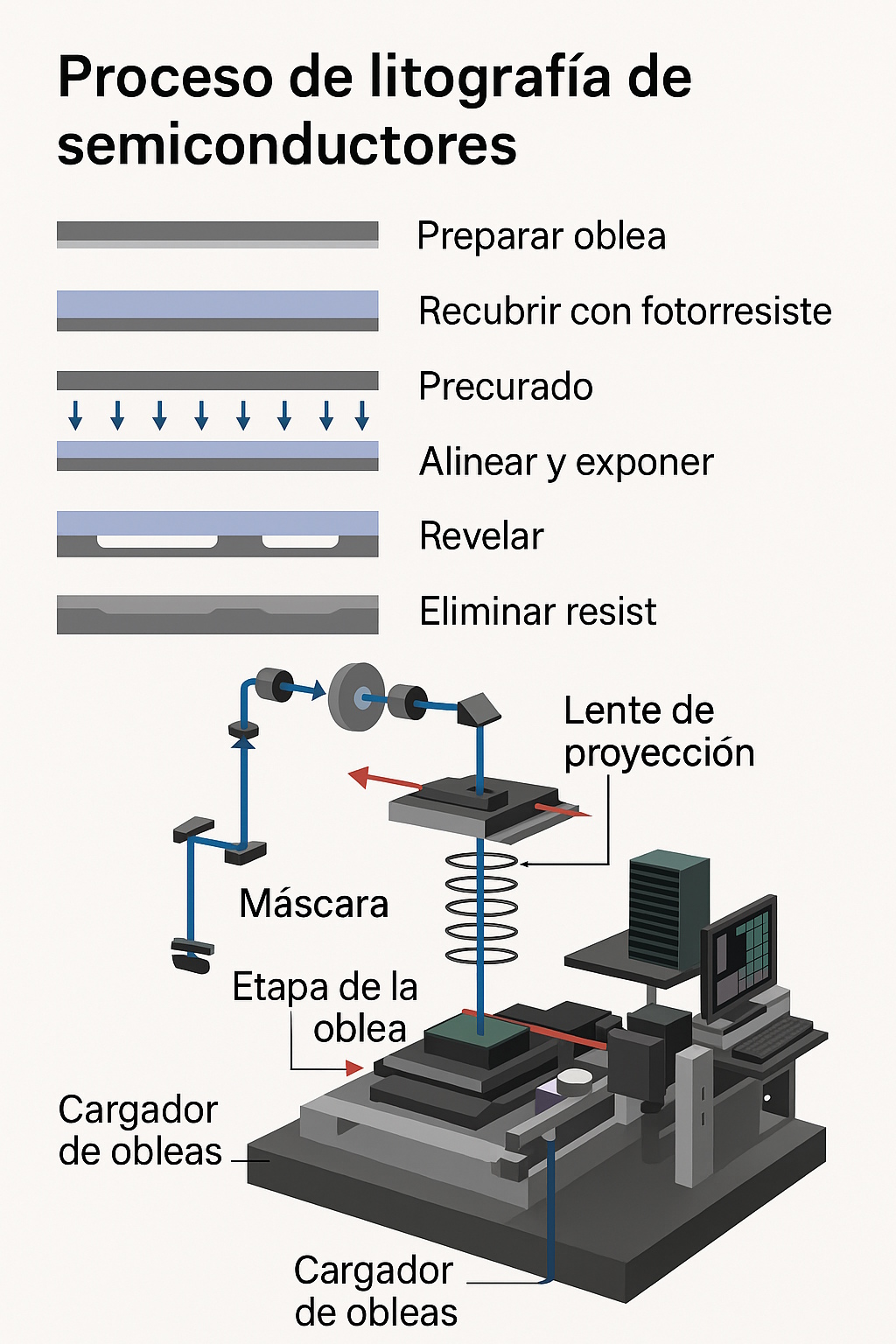 Proceso básico de litografía
