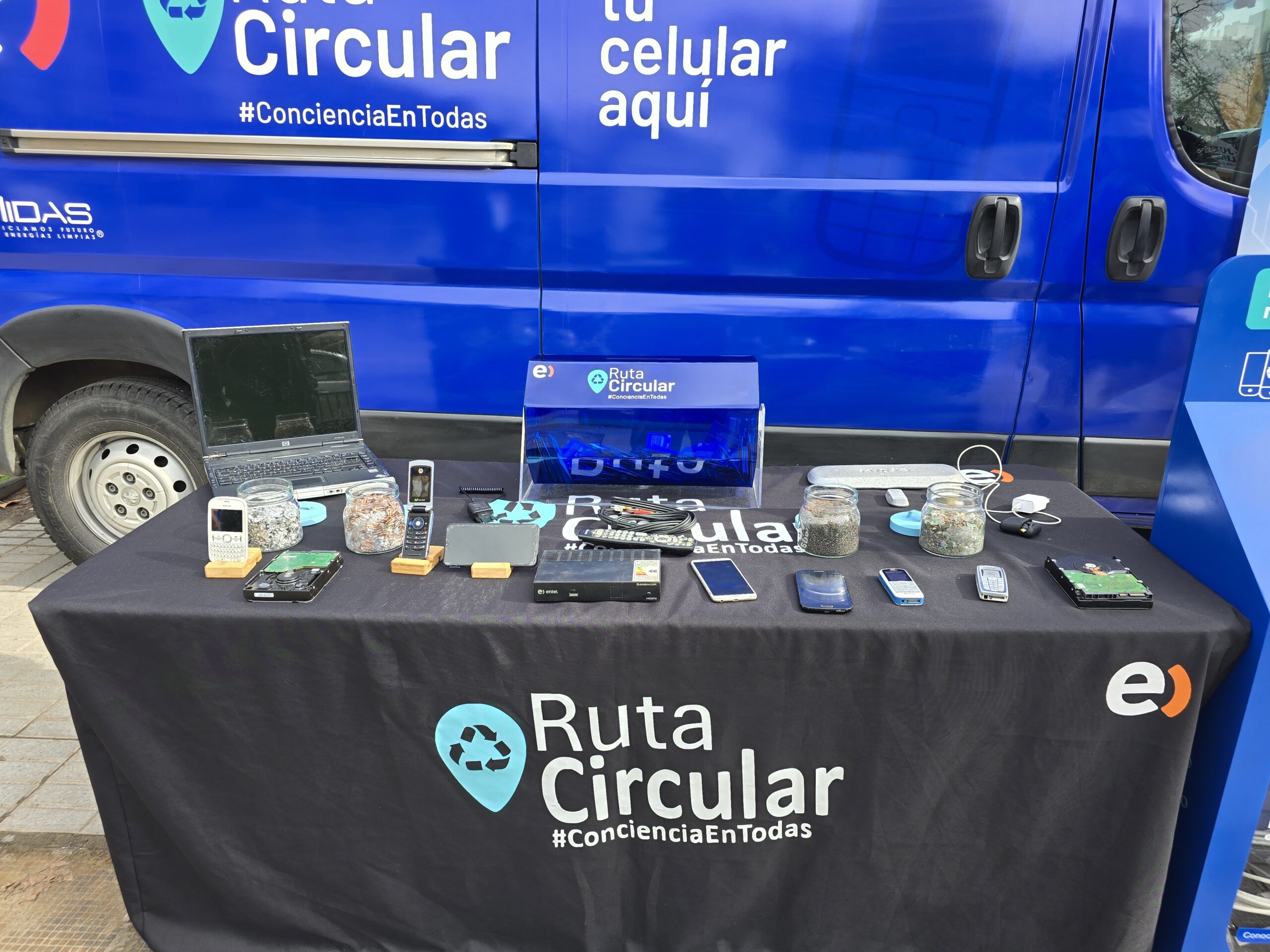 Tipos de dispositivos electrónicos que se están reciclando por la Ruta Circular de Entel y Midas Chile