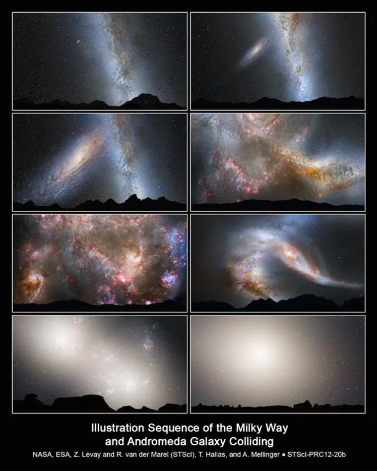 Vía Láctea y Andrómeda podrían evolucionar hasta formar una gigantesca galaxia elíptica.
