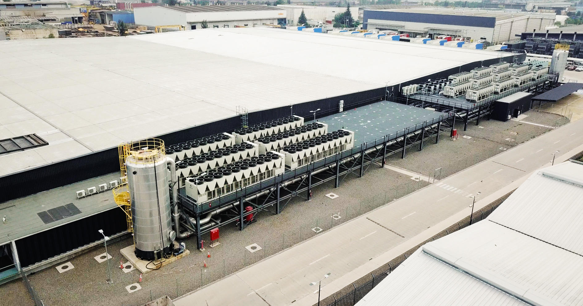 Vista aérea del data center de Acenty de SCL03 (Santiago 03) | Créditos: Ascenty