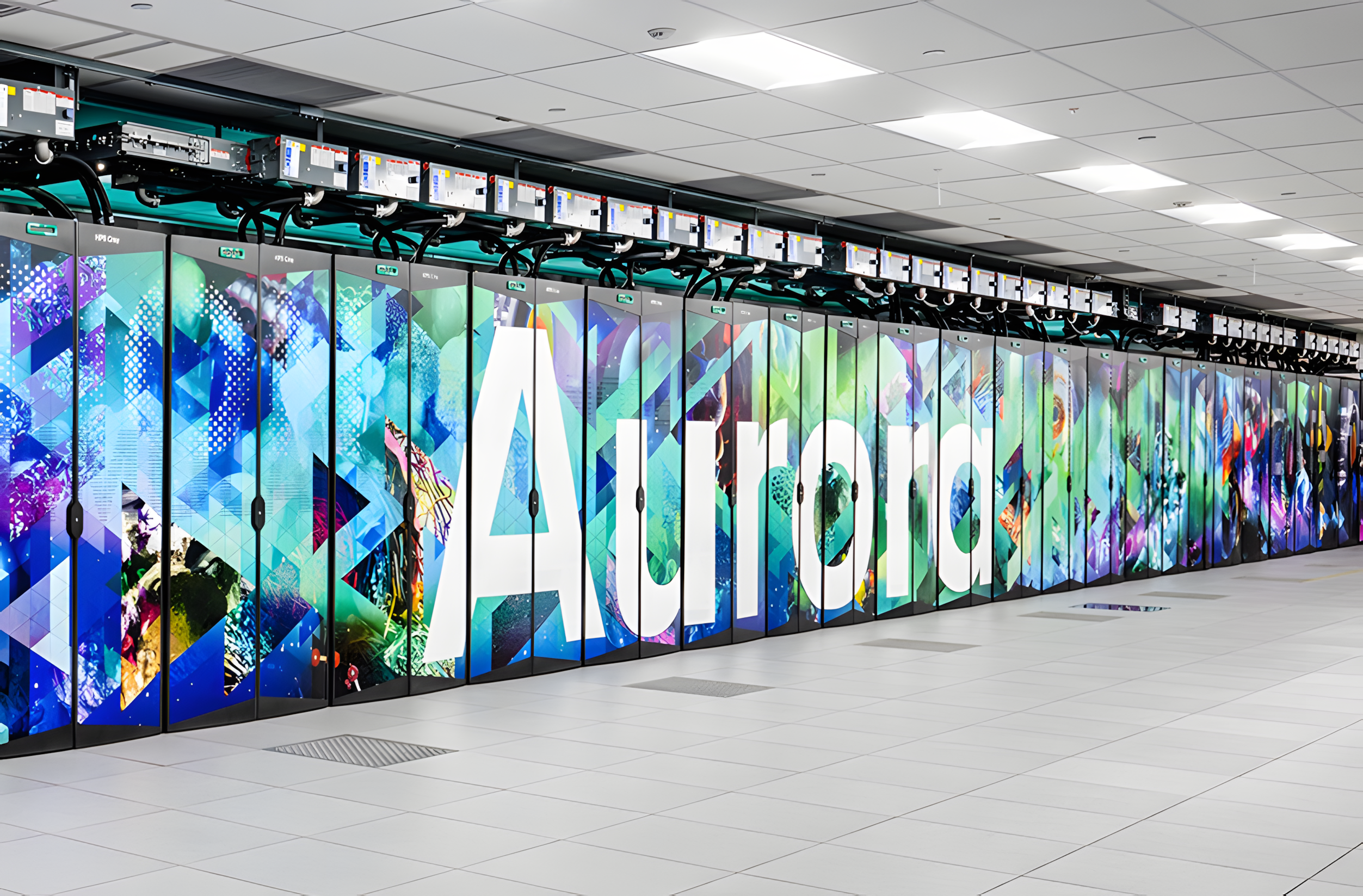 Aurora es la supercomputadora exaescala desarrollada por Intel y HPE para el Laboratorio Nacional de Argonne en Estados Unidos