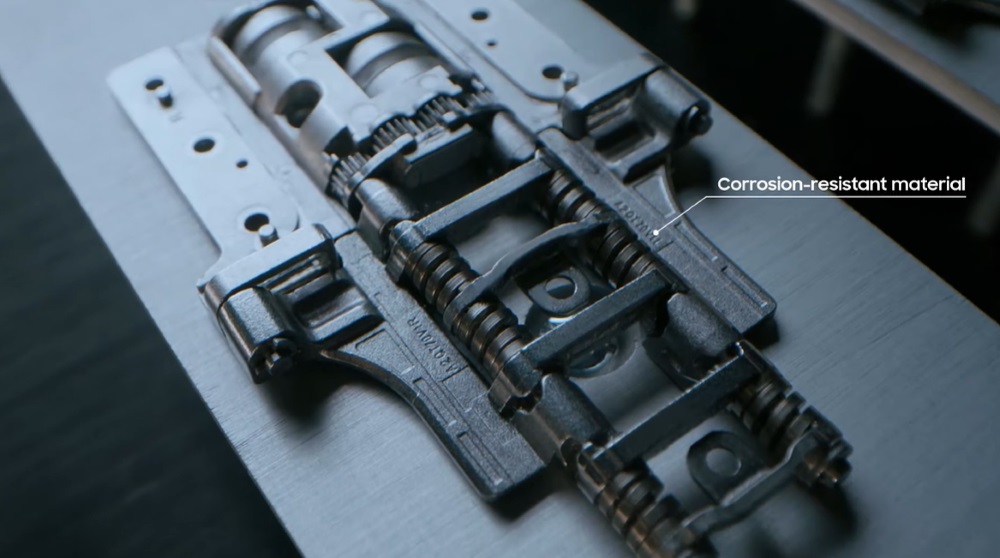 Resistencia a la corrosión de la bisagra del Galaxy Z Fold3