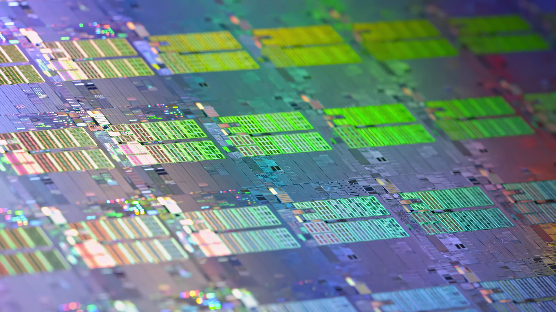 Wafer de producción en las fábricas de TSMC con múltiples chips Blackwell, previo al proceso de corte y empaquetado. | Créditos: NVIDI