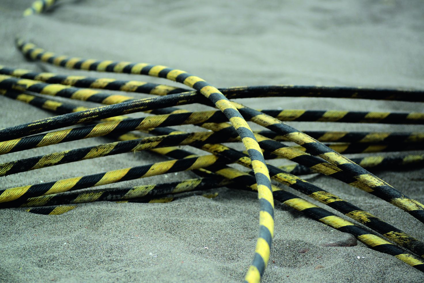 Rollos de cable submarino usados para el Cable Prat | Créditos: Gtd