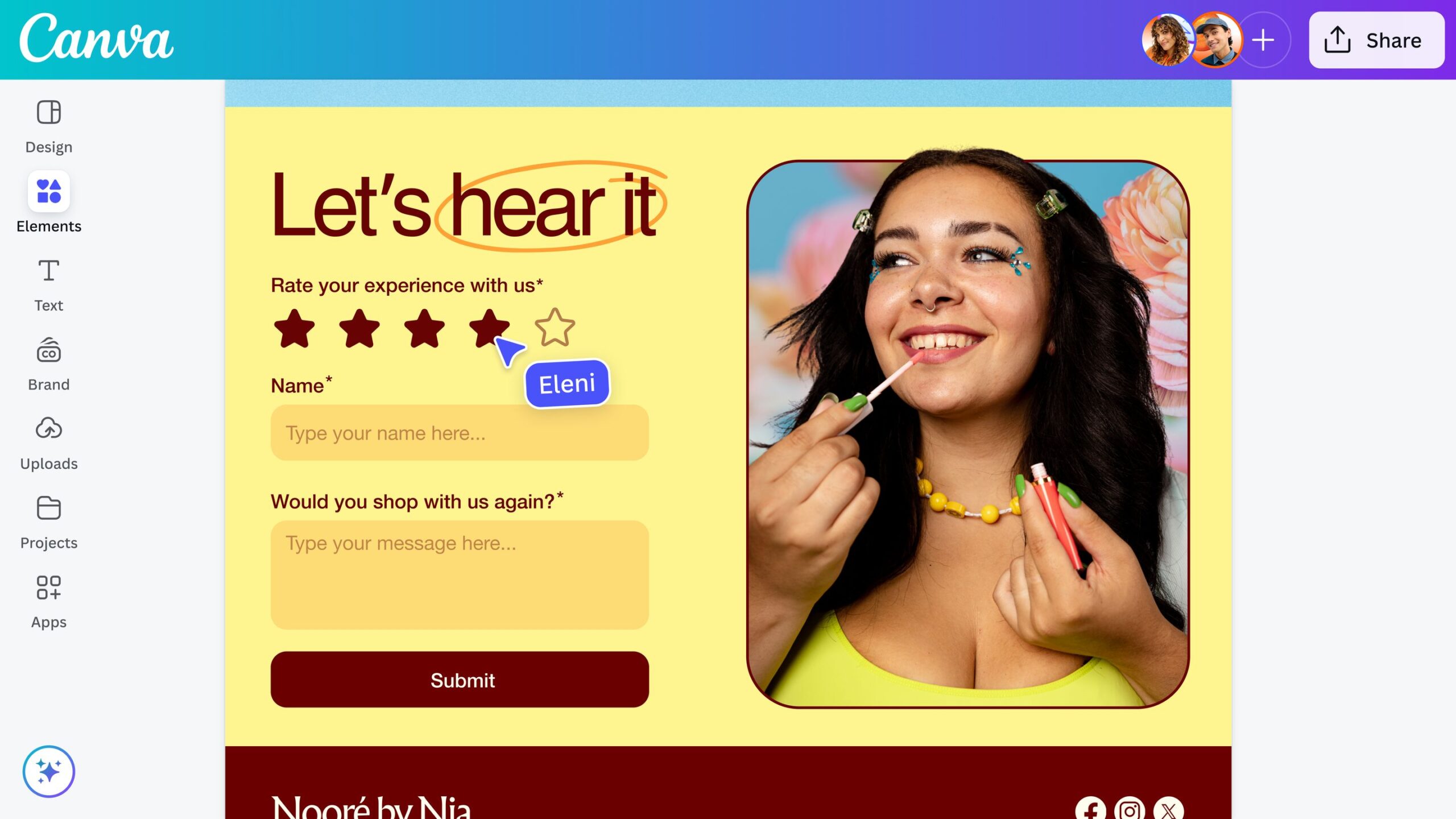 La imagen tiene un atributo ALT vacío; su nombre de archivo es Canva-Forms-scaled.jpg
Con canva forms se puede trabajar con formularios interactivos | Créditos: Canvas