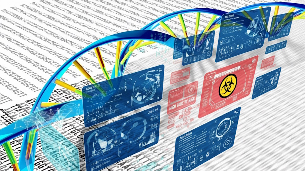 Idea conceptual de la detección de secuencias de ADN tóxicos | Imagen Creada con IA para fines de visualización.