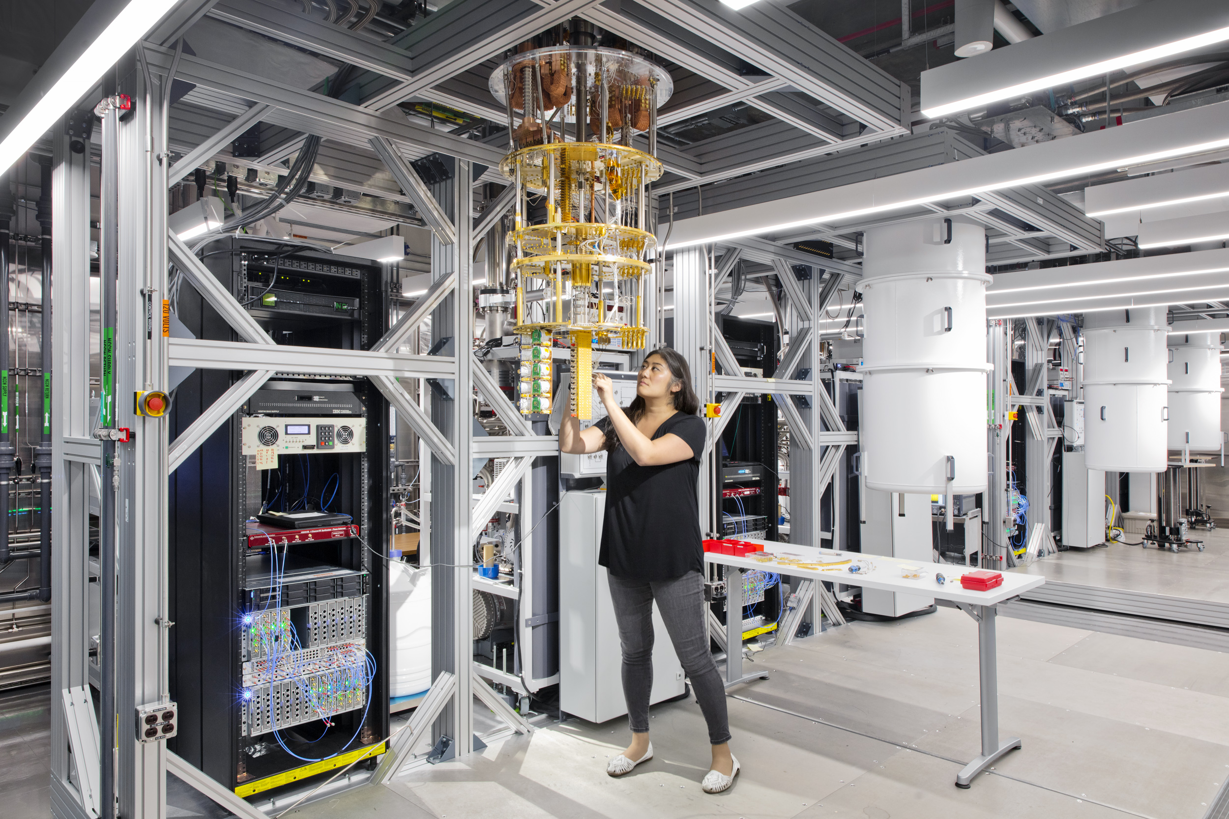Laboratorio de computación cuántica de IBM en Yorktown Heights, Nueva York, donde se desarrollan y prueban procesadores cuánticos. | Créditos: IBM Research