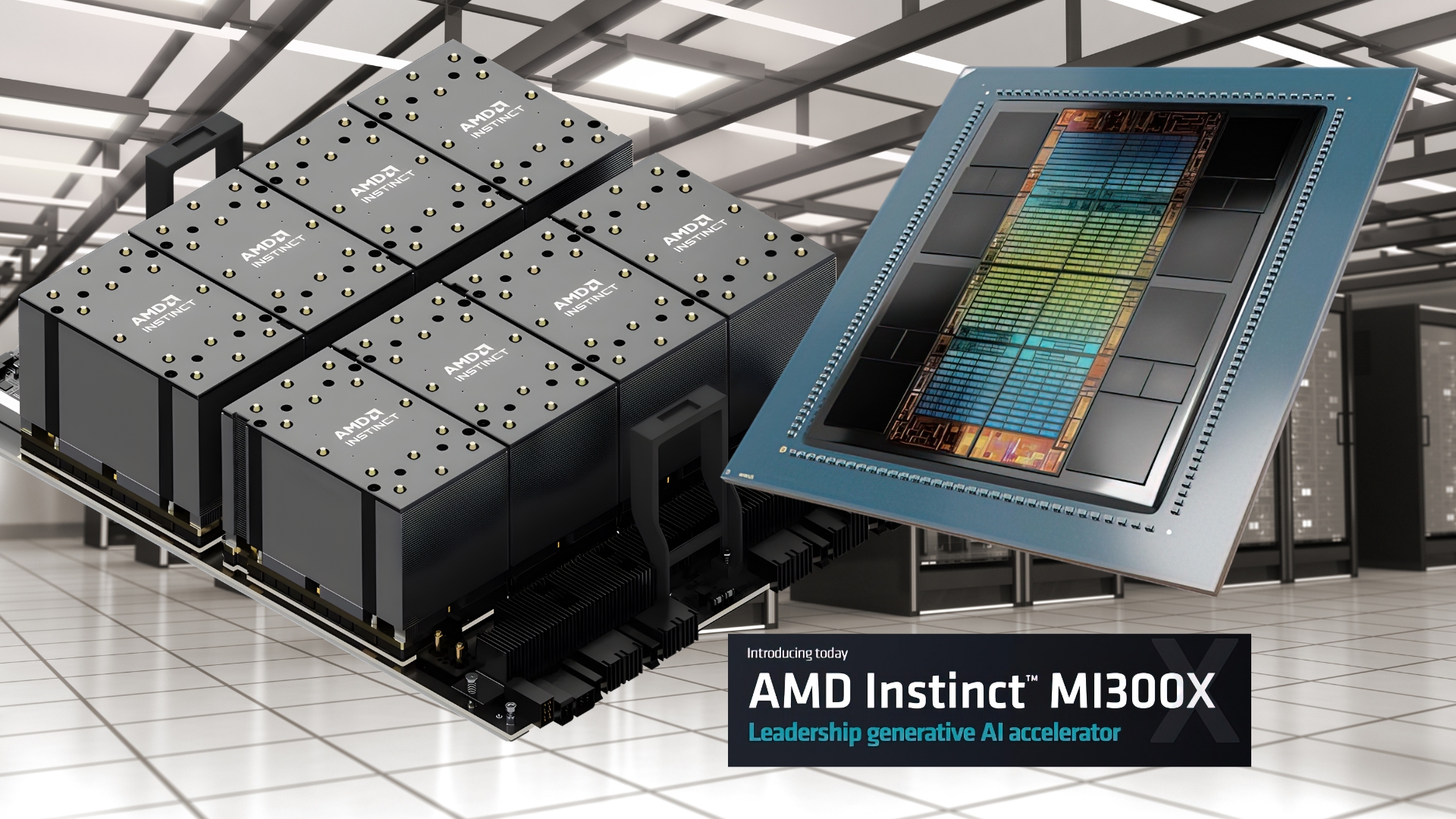 Nodo y Módulo GPU AMD Instinct MI300X | Créditos: AMD