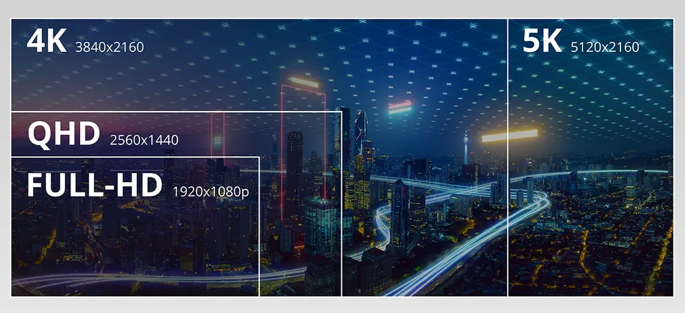 La resolución nativa 5K (5120 x 2160) entrega más de 11 millones de píxeles, proporcionando imágenes claras y definidas. Su formato amplio facilita la multitarea, al permitir visualizar aplicaciones en paralelo sin perder legibilidad. | Créditos: ViewSonic