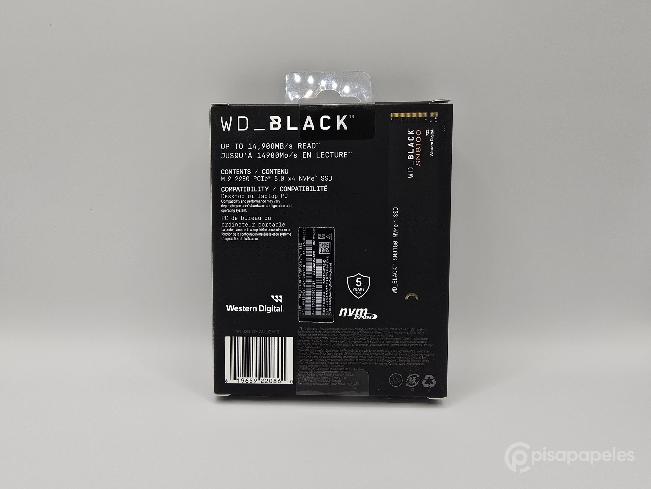 WD_BLACK SN8100 PCIe 5.0 de 2TB Pisapapeles 01
