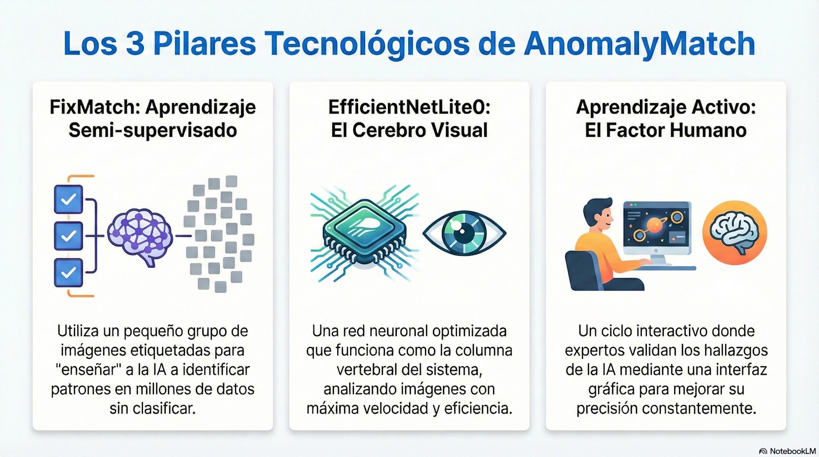 Tecnología detrás de la IA AnomalyMatch | Creada con NotebookLM