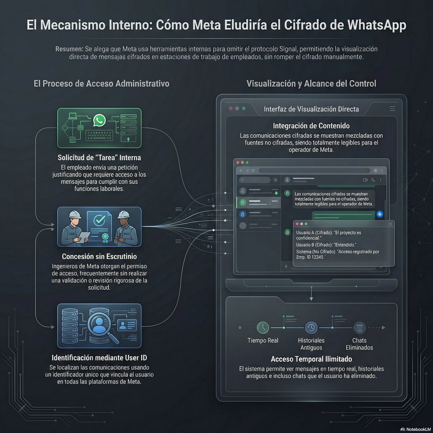 Infografía creada en base al documento oficial de la demanda | Creado con NotebookLM