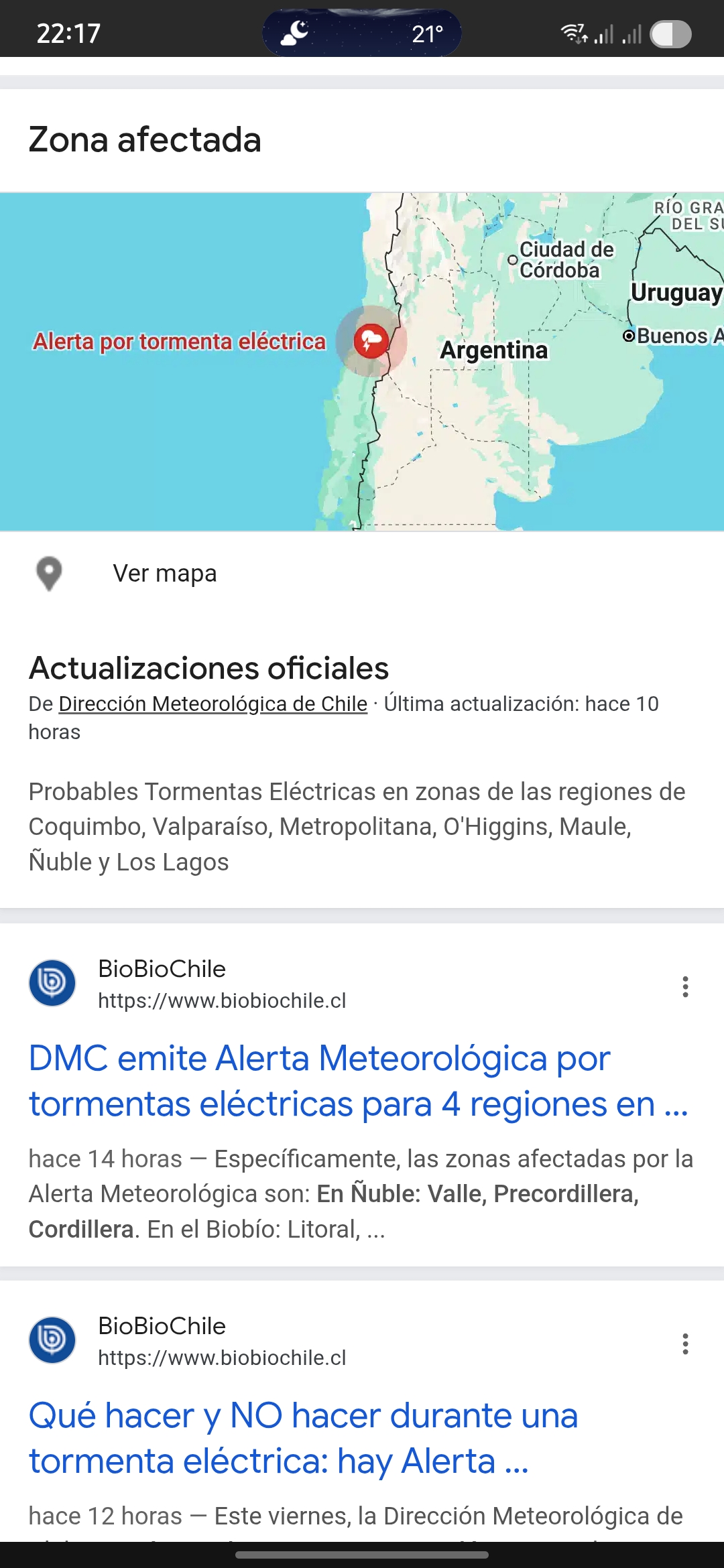 Clima de Google