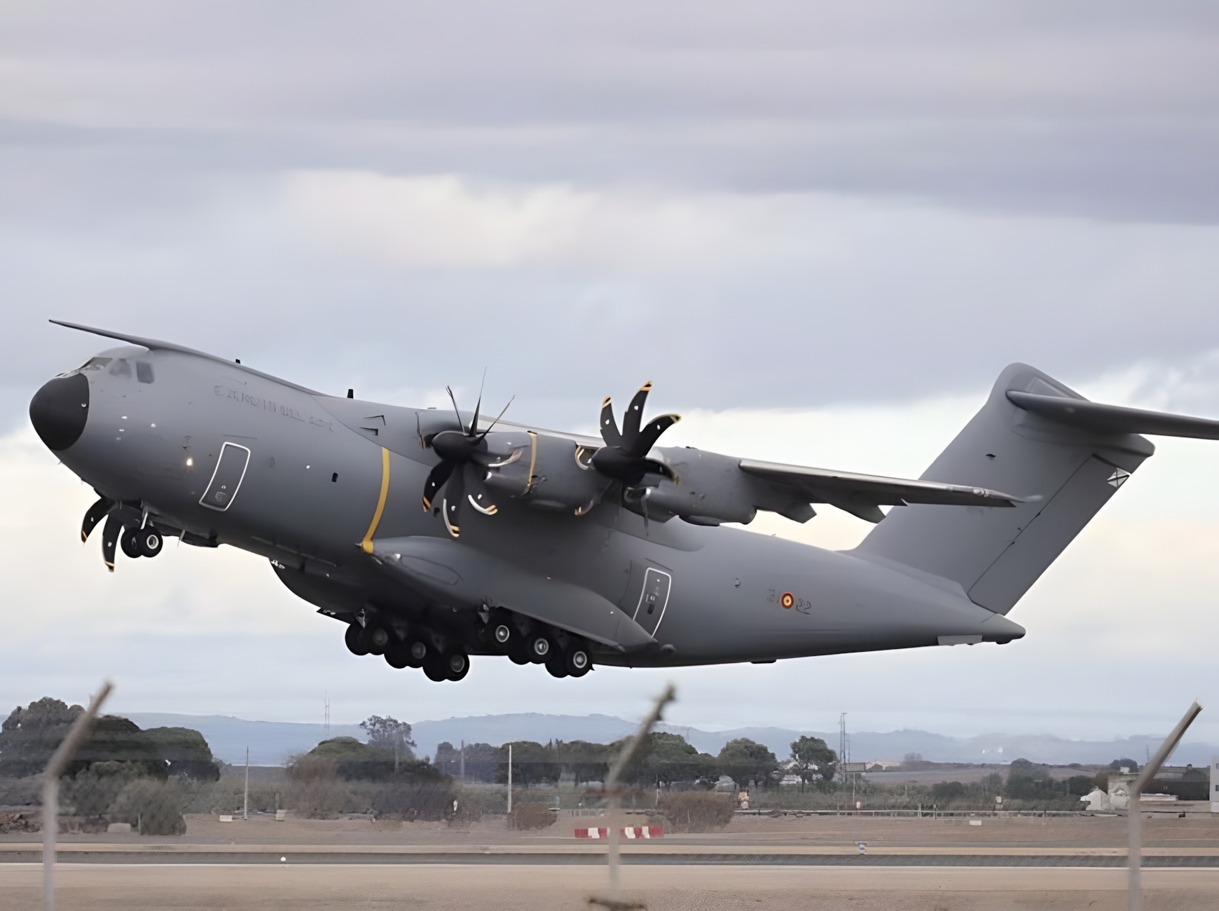 Airbus A400M del Ejército del Aire y del Espacio de España, una de las aeronaves de transporte militar anunciadas para FIDAE 2026. | Créditos: FIDAE