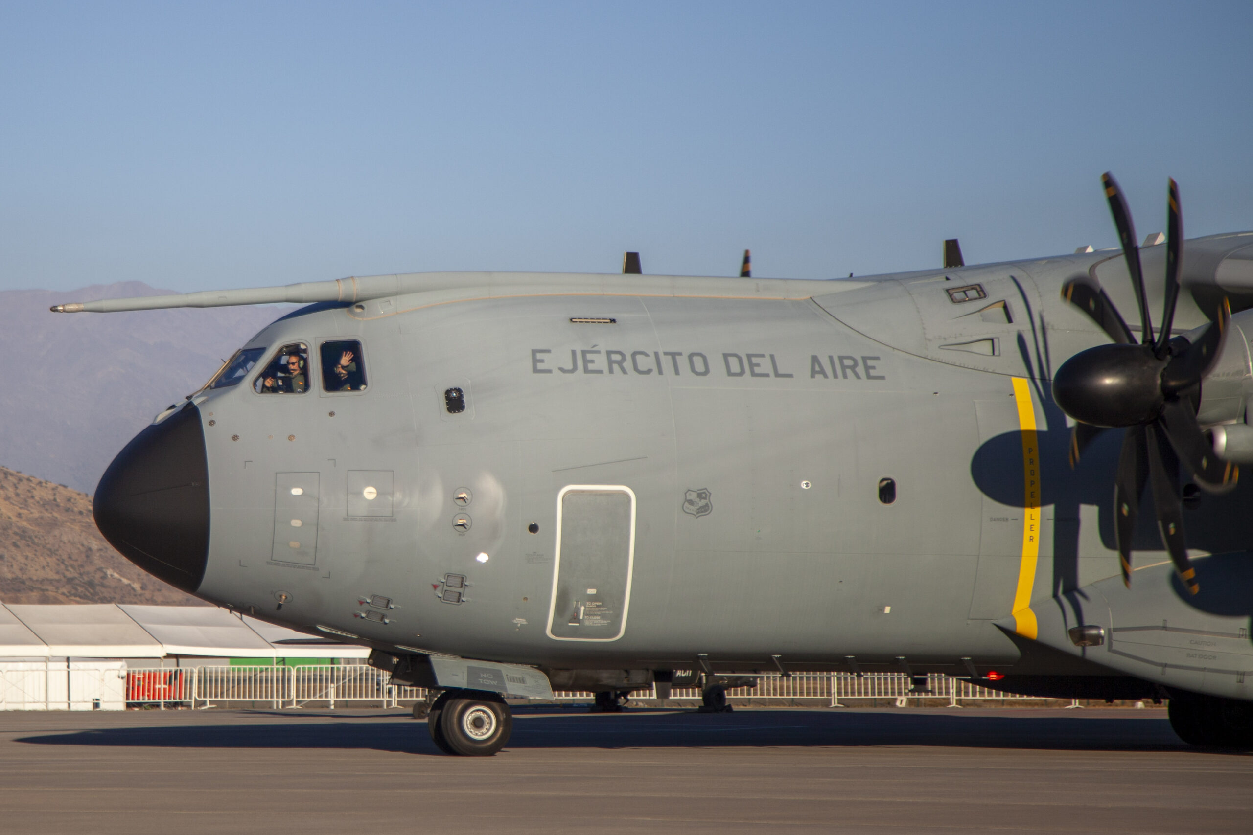 Airbus A400M Atlas del Ala 31 del Ejército del Aire y del Espacio de España | Créditos: FIDAE