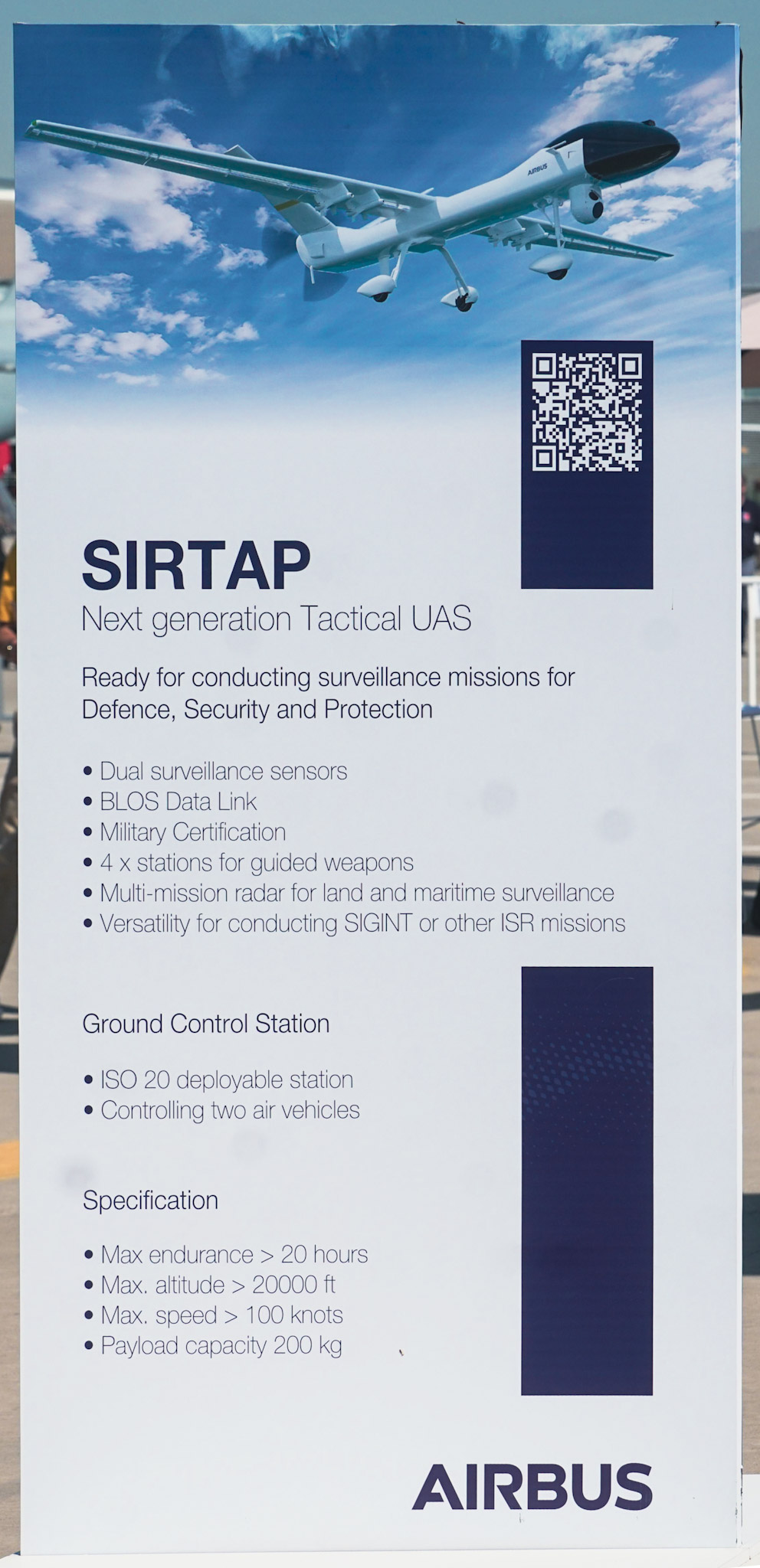 Ficha técnica el SIRTA, UAS fabricado por Airbus. | Créditos: Pisapapeles