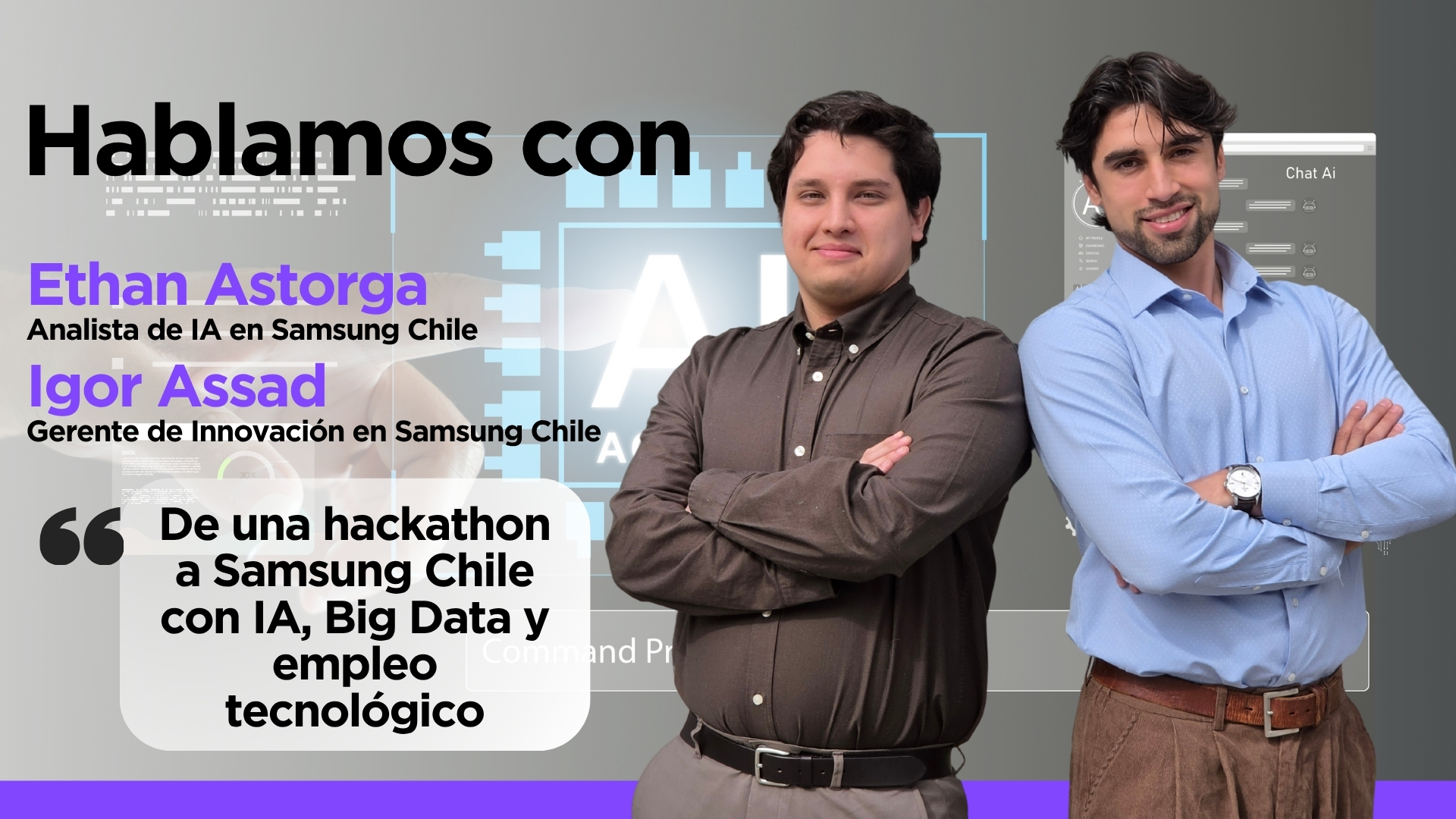 Ethan Astorga y Igor Assad de Samsung CHile