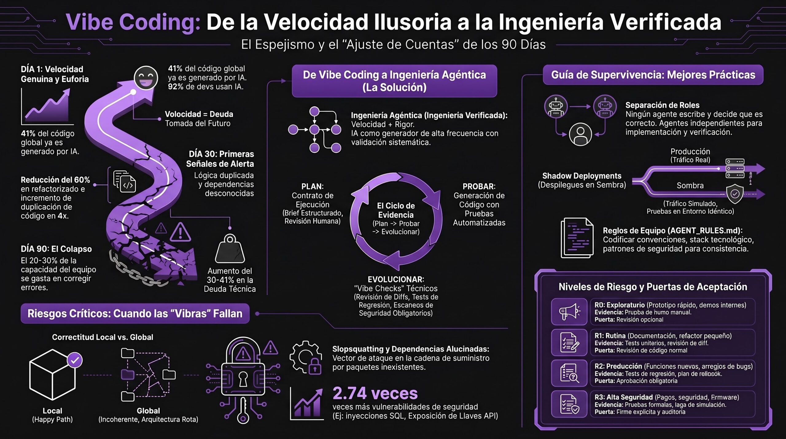 Infografía del problema del Vibe Coding | Creado con NotebookLM.