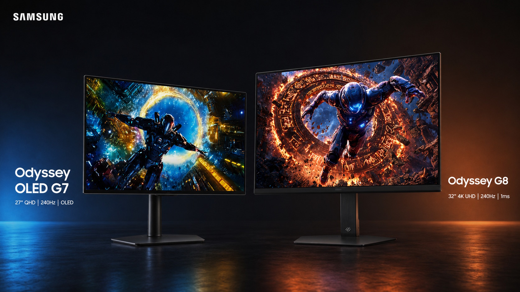 Monitores Odyssey Samsung G7 y G8