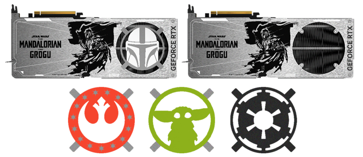 Ubicación de los escudos en la parte frontal de la placa disipadora. | Créditos: MSI.