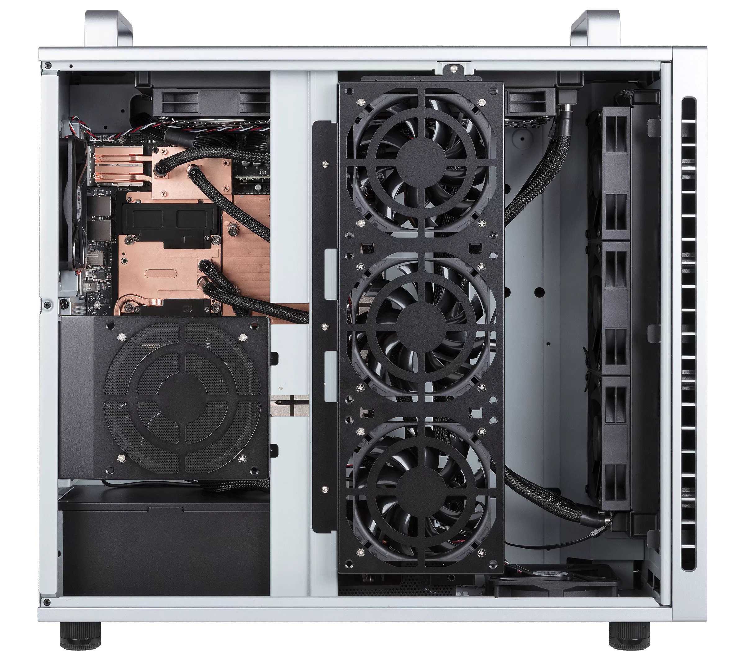 Vista interna y lateral del ExpertCenter Pro ET900N G3. | Créditos: ASUS