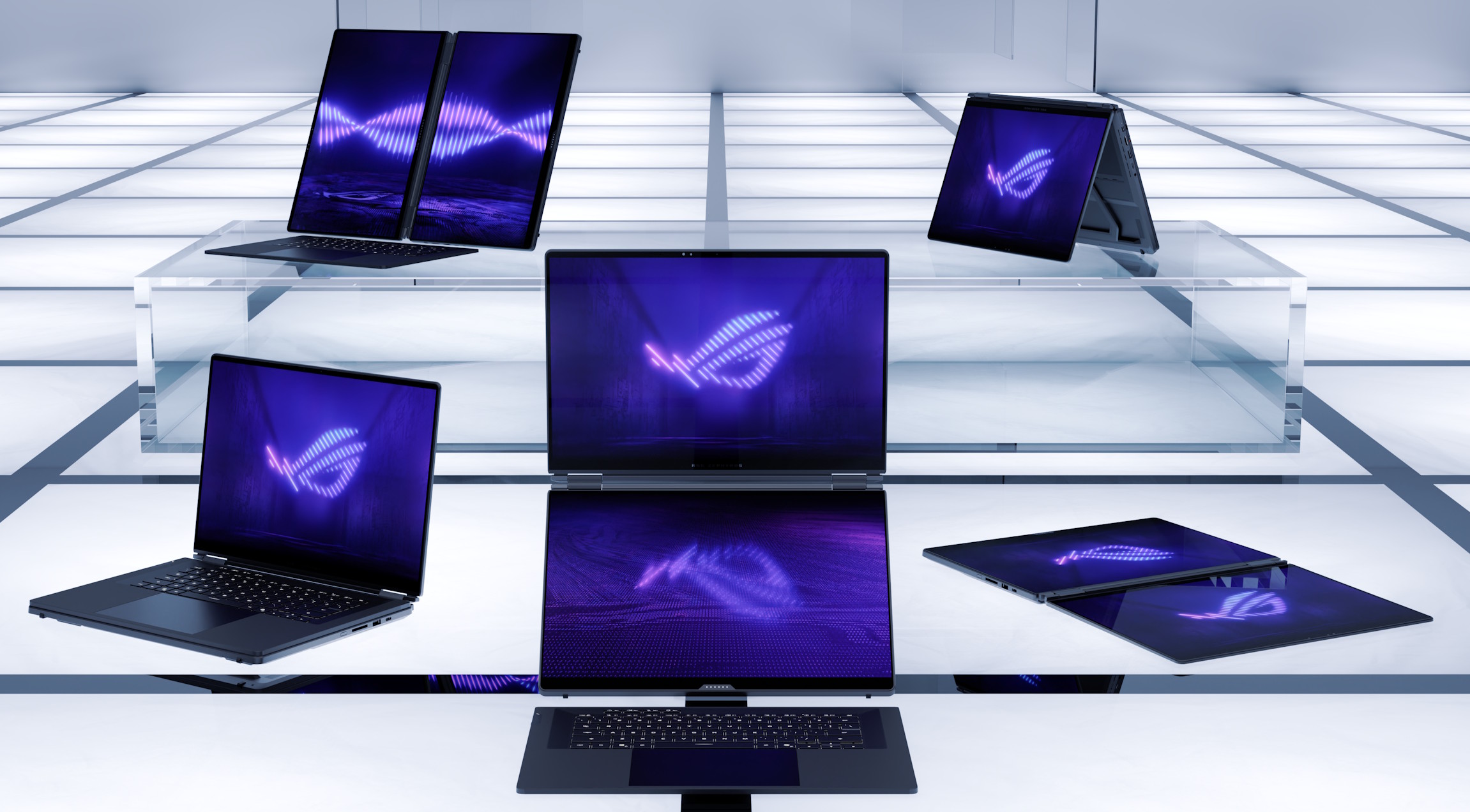 Posiciones con las que se puede trabajar con el ROG Zephyrus Duo 2026. | Créditos: ASUS