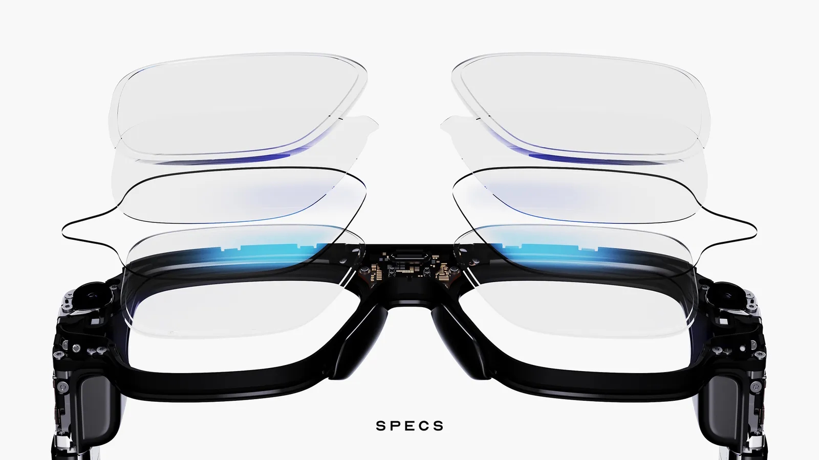 Las gafas de RA usarían microdisplays LCoS, una tecnología de cristal líquido sobre silicio que permite formar la imagen digital dentro del sistema óptico de las gafas | Créditos: Snap | Vía Wired.