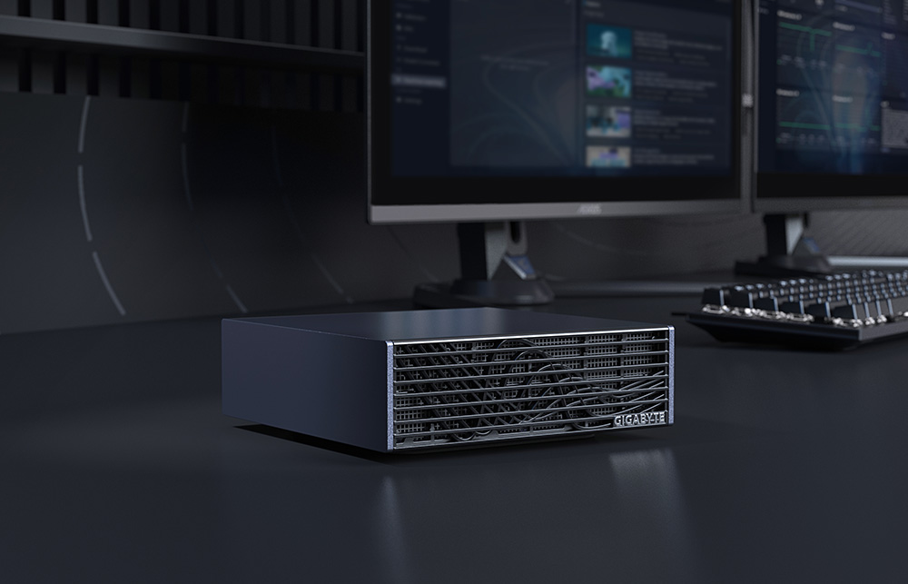 AI TOP ATOM de GIGABYTE dispone de 128GB de memoria unificada y utiliza el superchip NVIDIA GB10 Grace Blackwell. | Créditos: GIGABYTE