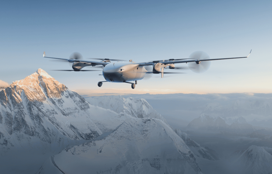 El DJI EV50 realizó vuelos de investigación atmosférica a gran altitud en la ladera norte del Everest. | Créditos: DJI