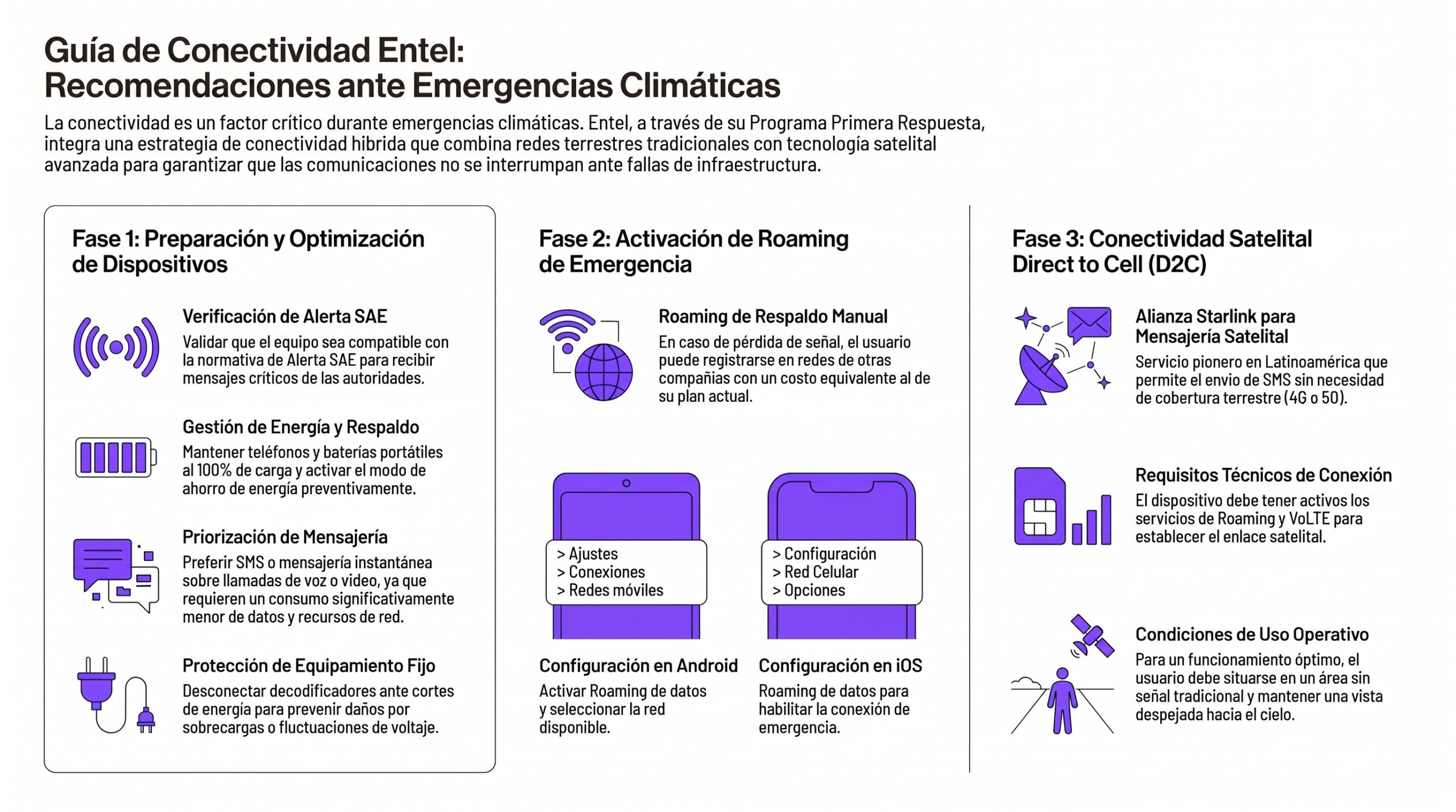 Infografía de Conectividad de Entel. | Creado con NotebookLM