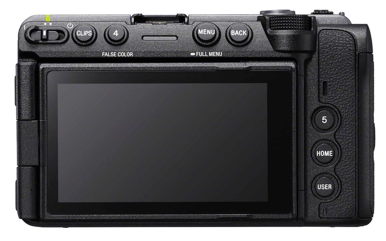 Vista trasera de la cámara FX5. | Créditos: Sony
