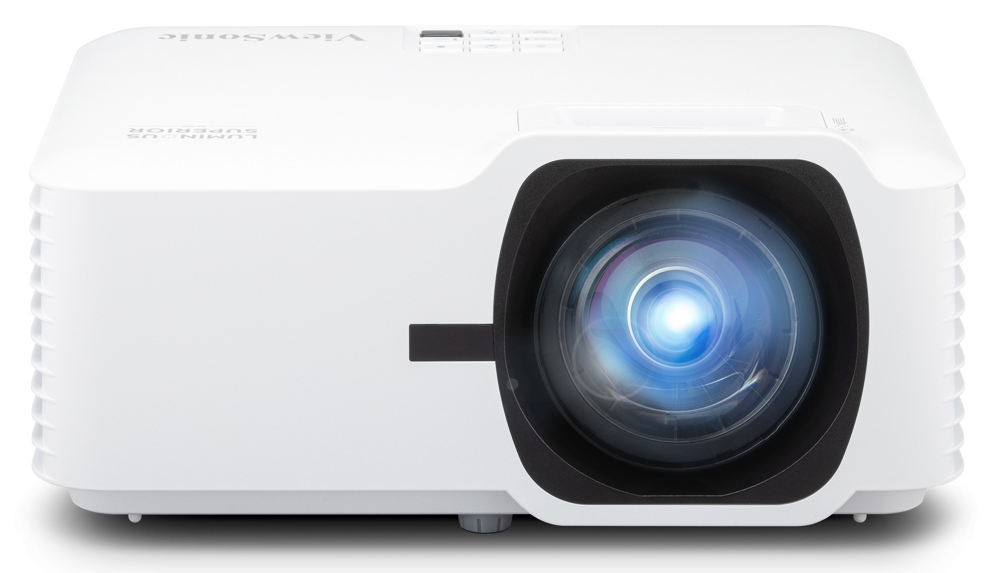 Vista frontal del proyector láser de tiro corte ViewSonic LSD400W. | Créditos: ViewSonic