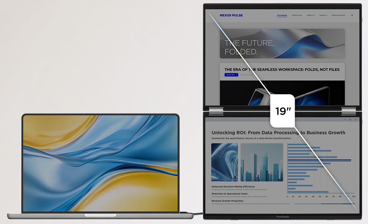Sección equivalente de pantalla a 19 pulgadas del ViewSonic VG1457. | Créditos: ViewSonic.