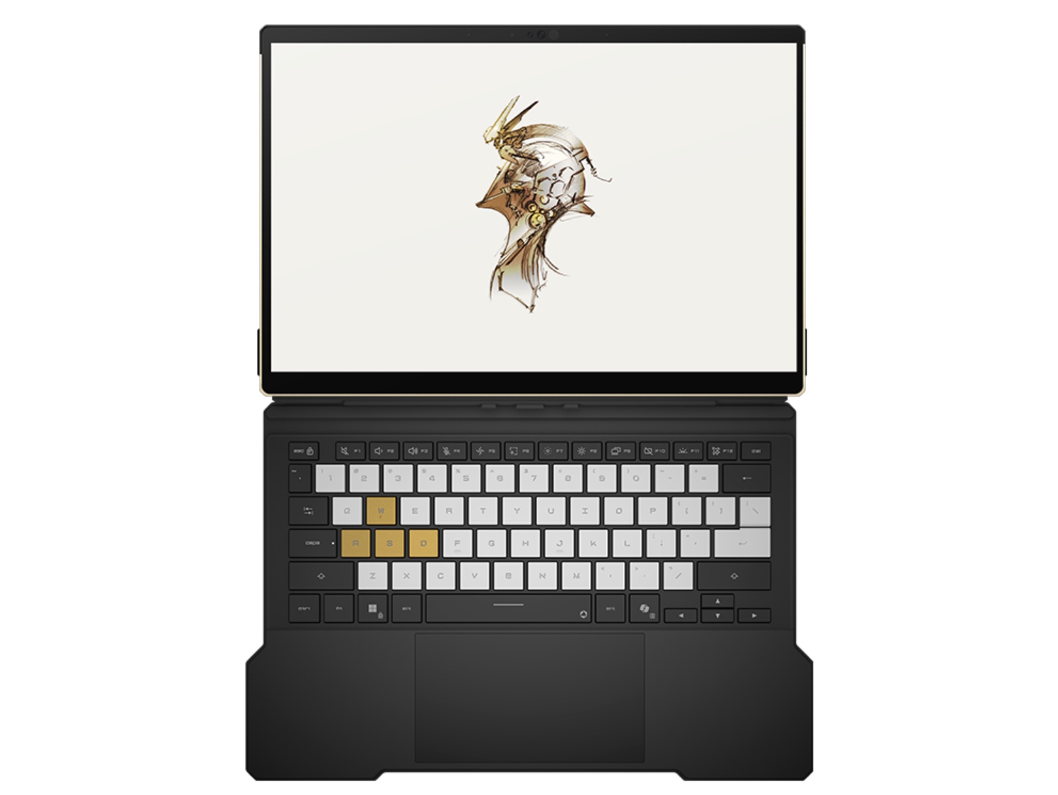 Vista del diseño del teclado basado en el diseño de Kojima Productions. | Créditos: ASUS