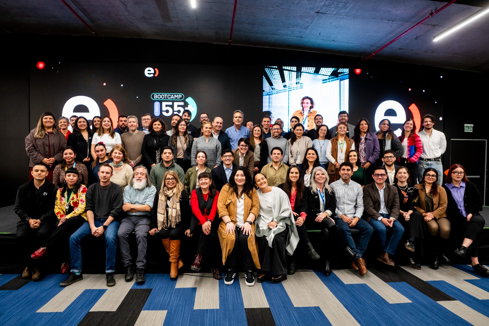 Equipo de personas asistentes al Bootcamp del Fondo 55+. | Créditos: Entel.