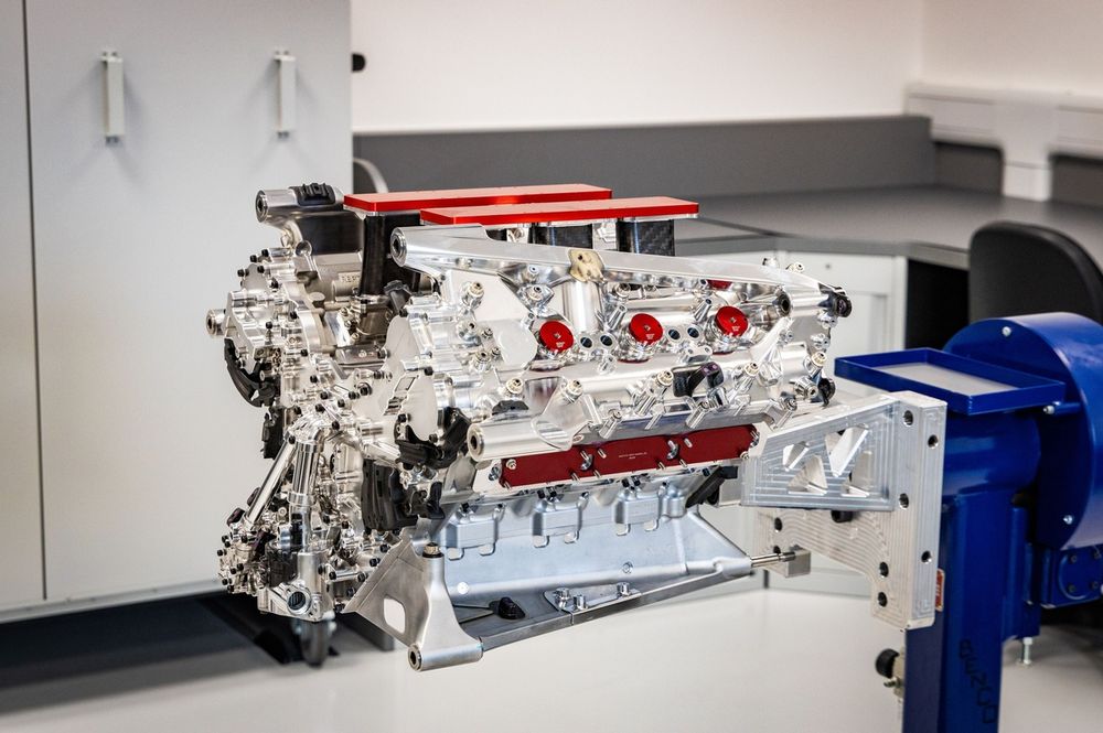 Unidad de potencia de Red Bull Ford Powertrains durante su desarrollo para la temporada 2026 de Fórmula